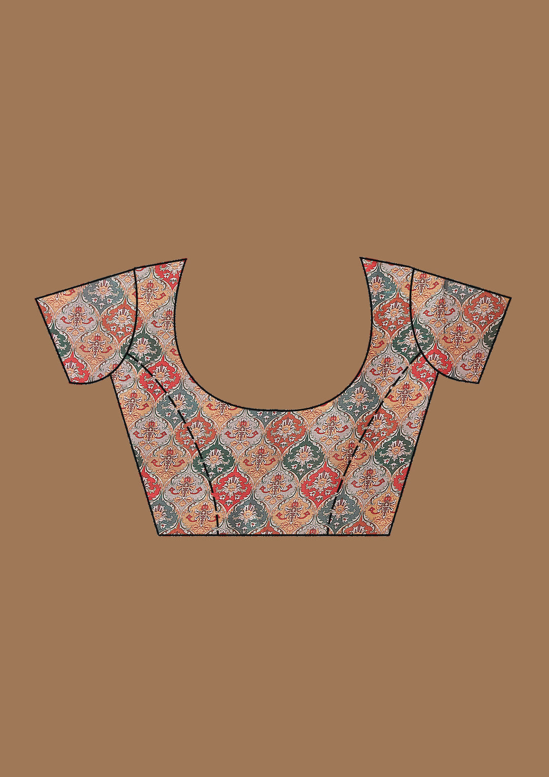 Wine Printed Tissue Saree