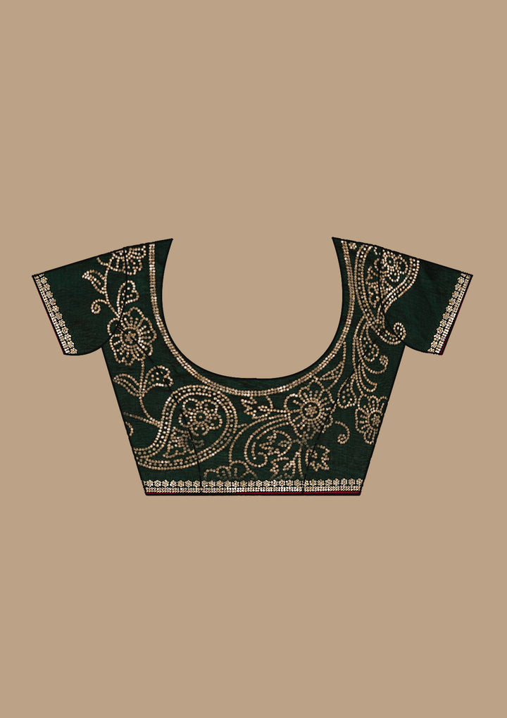 Wine Stonework Art Silk Saree
