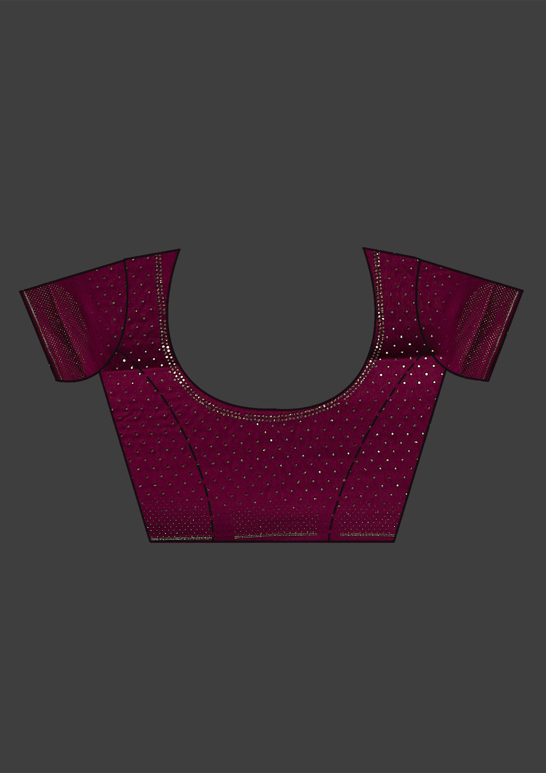 Wine Swarovski Crepe Saree
