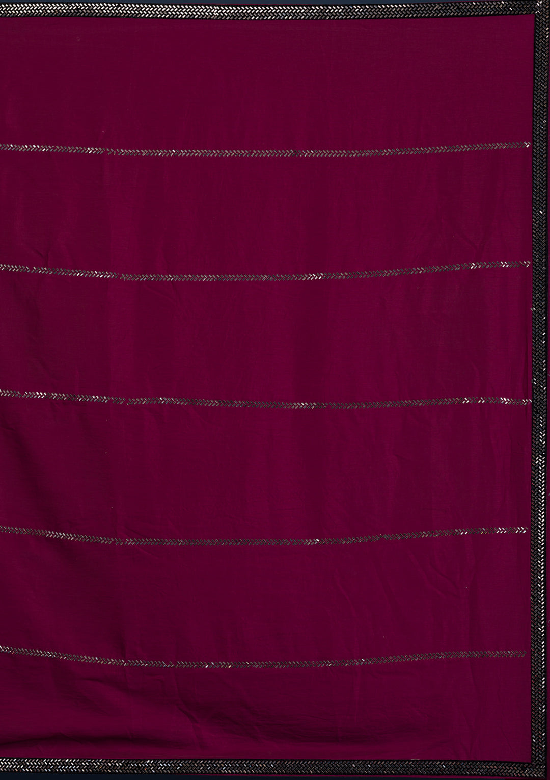 Wine Swarovski Satin Saree