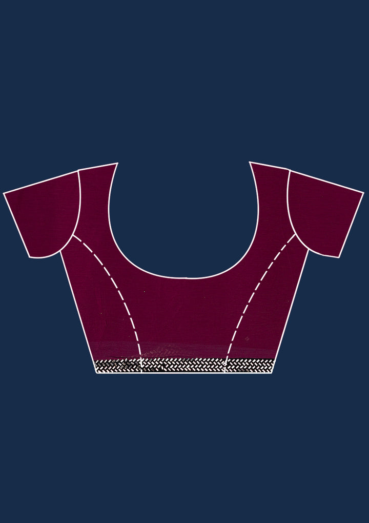 Wine Swarovski Satin Saree