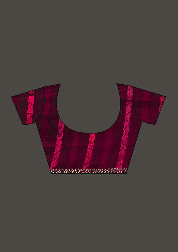 Wine Swarovski Tissue Designer Saree