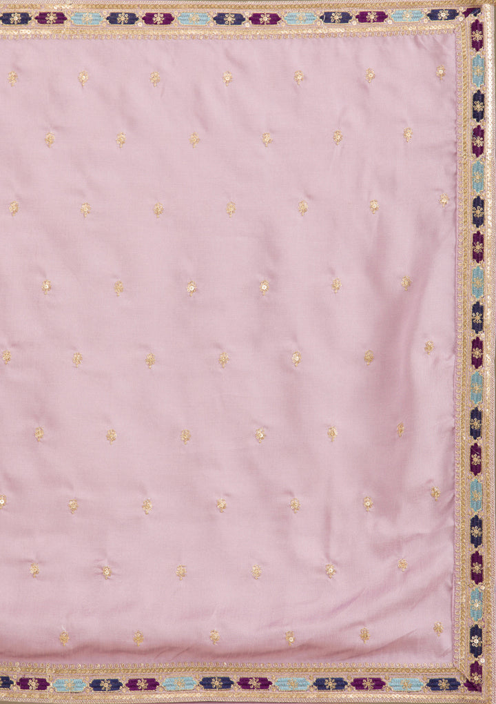 Wine Zariwork Art Silk Readymade Salwar Suit