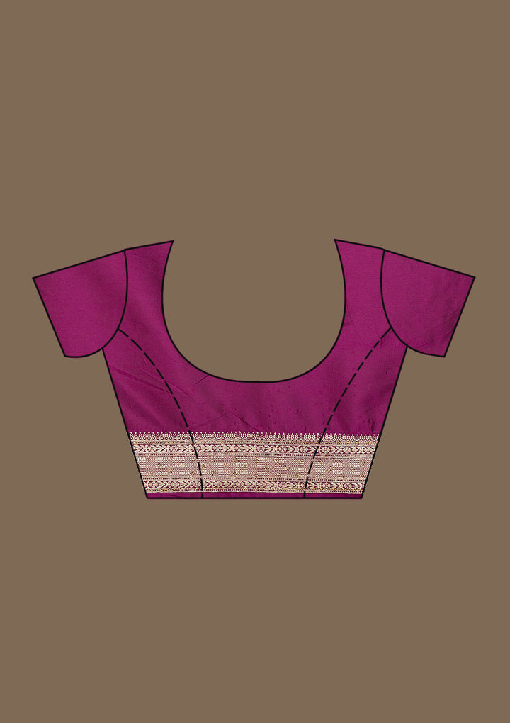 Wine Zariwork Banarasi Saree