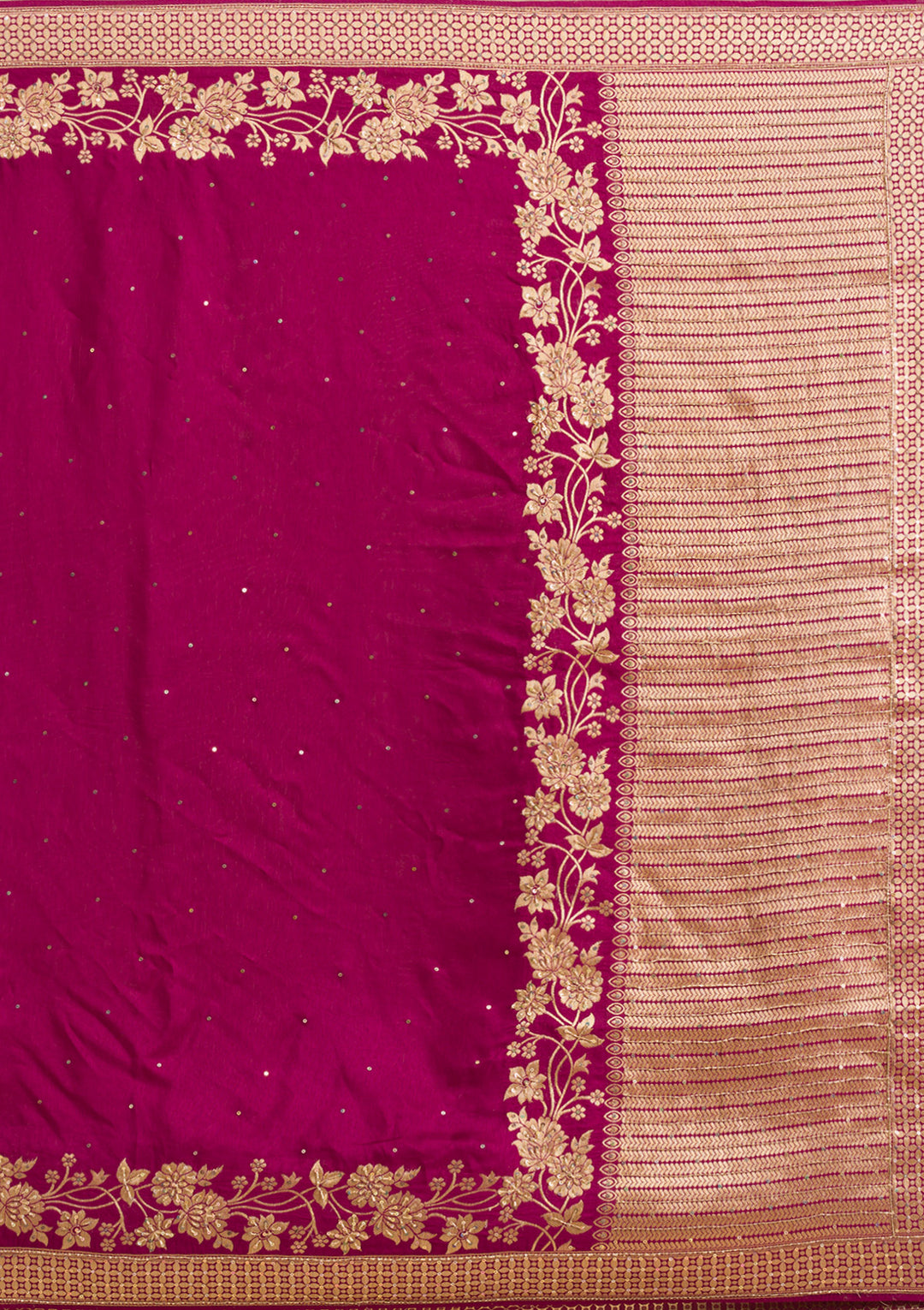Wine Zariwork Banarasi Silk Saree