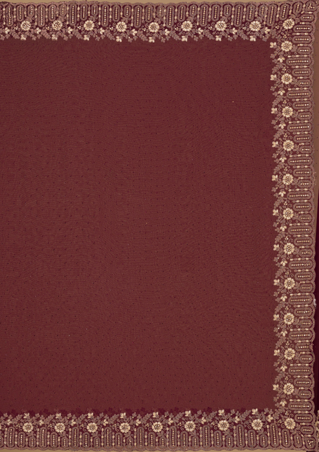 Wine Zariwork Georgette Saree-Koskii