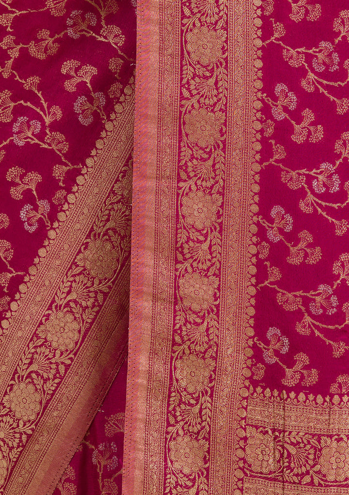 Wine Zariwork Georgette Saree