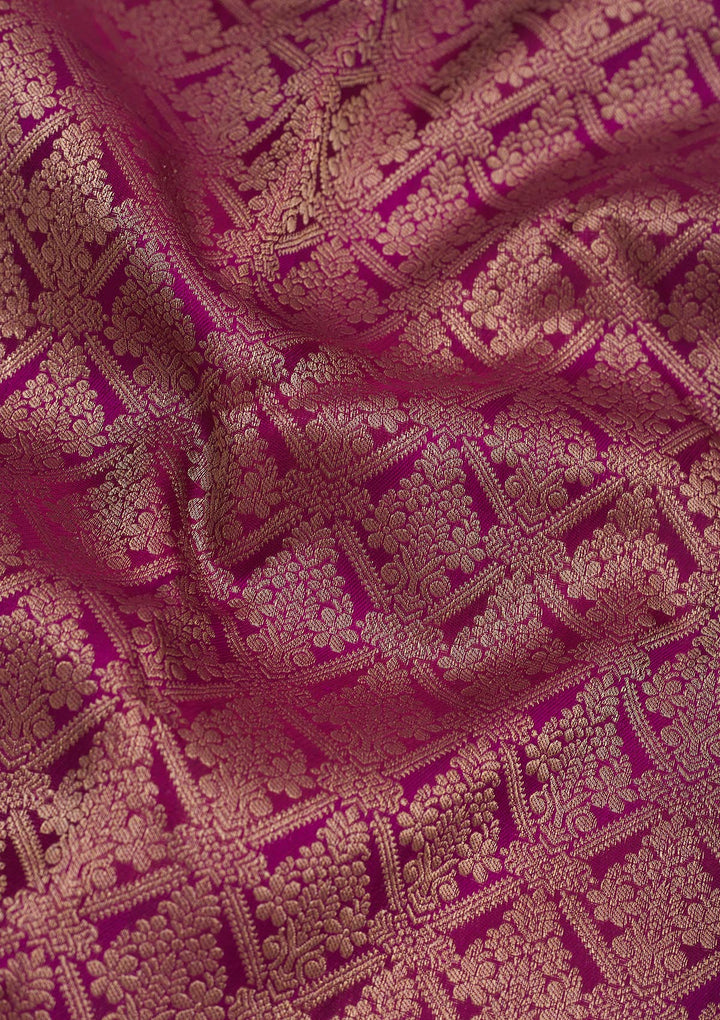 Wine Zariwork Pure Silk Saree