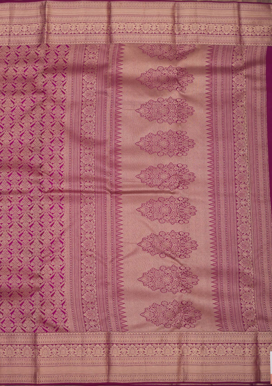 Wine Zariwork Pure Silk Saree