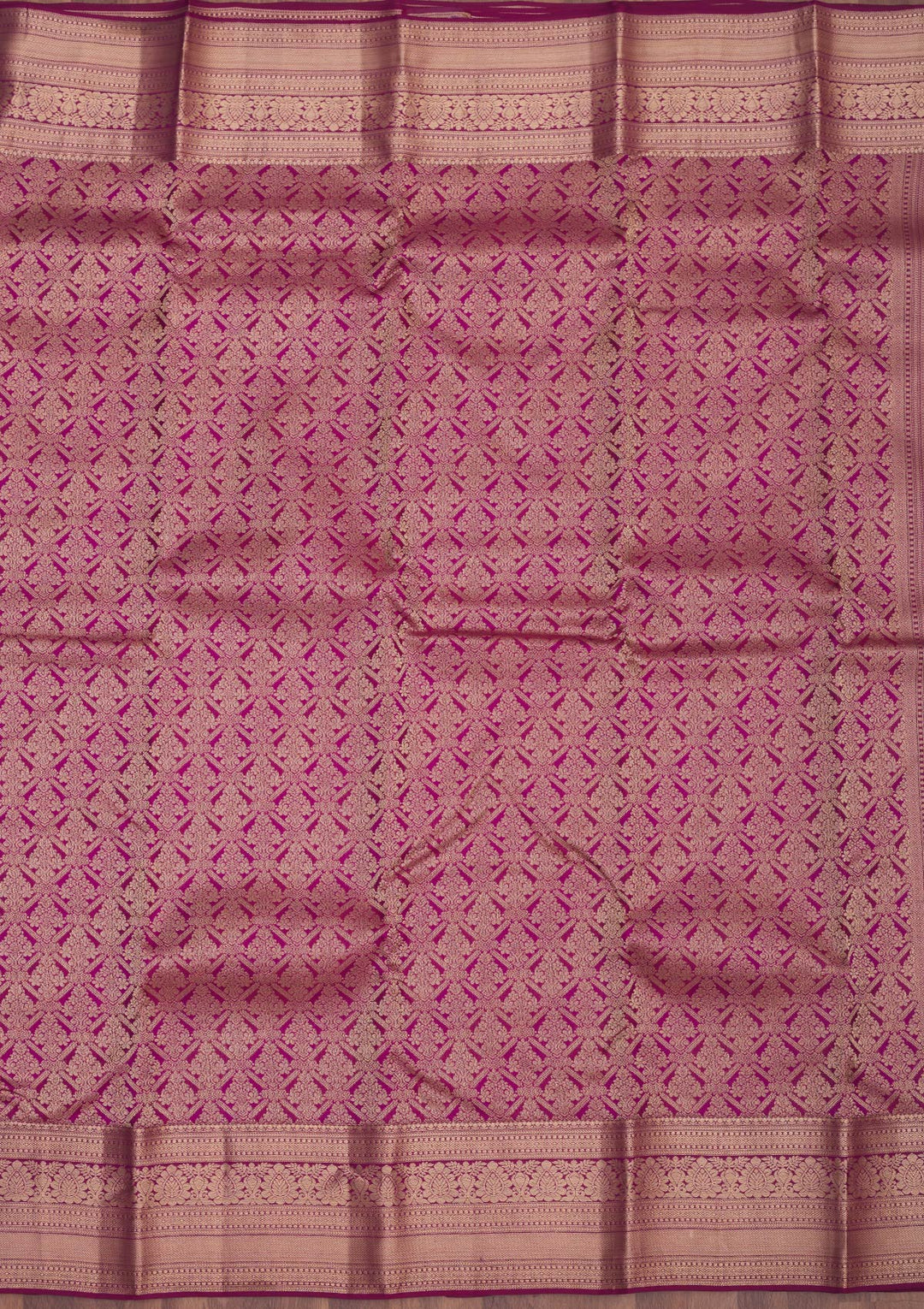 Wine Zariwork Pure Silk Saree
