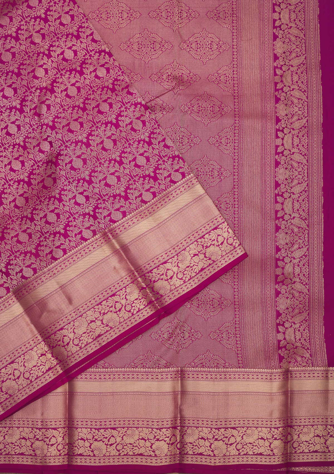 Wine Zariwork Pure Silk Saree