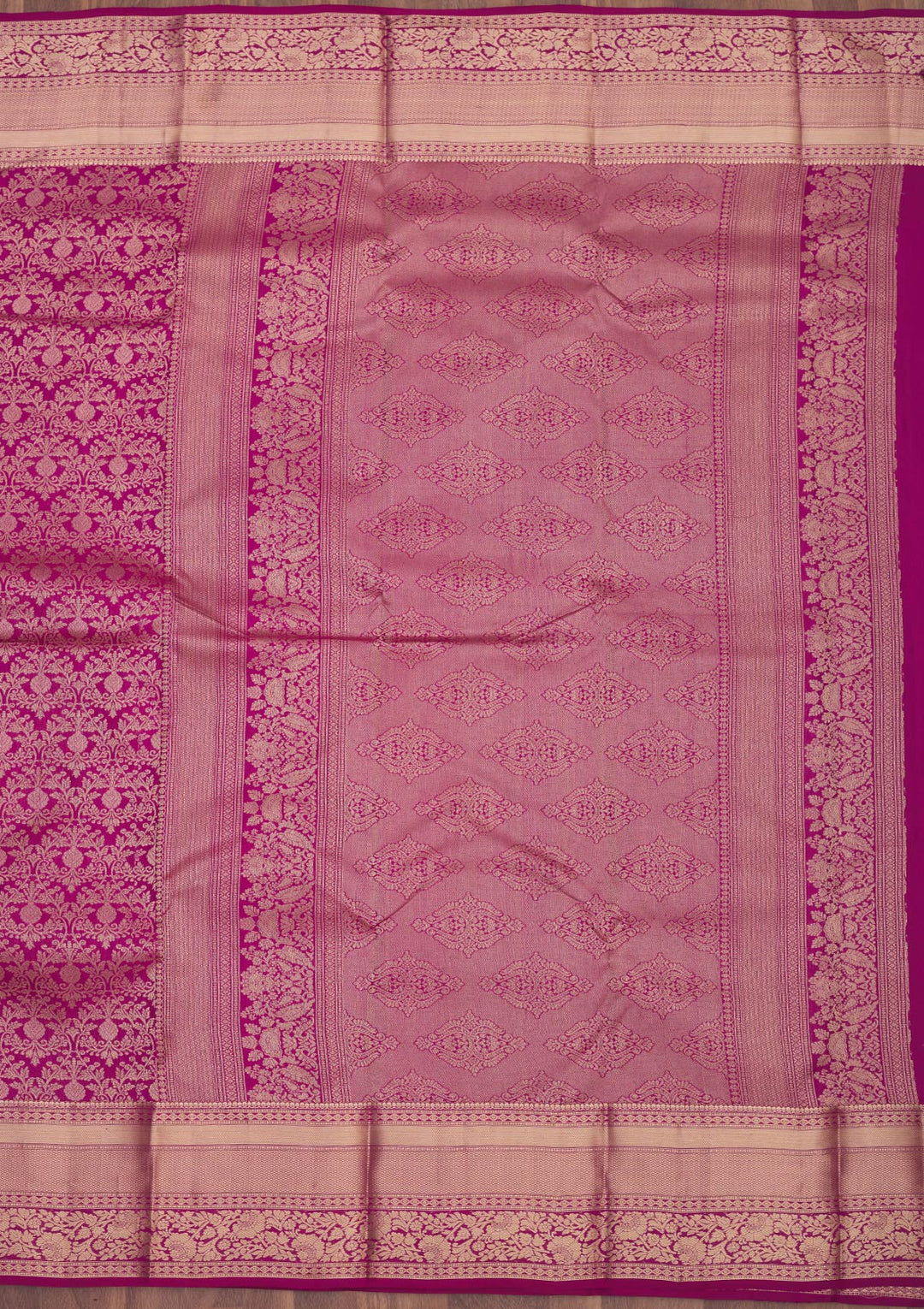 Wine Zariwork Pure Silk Saree