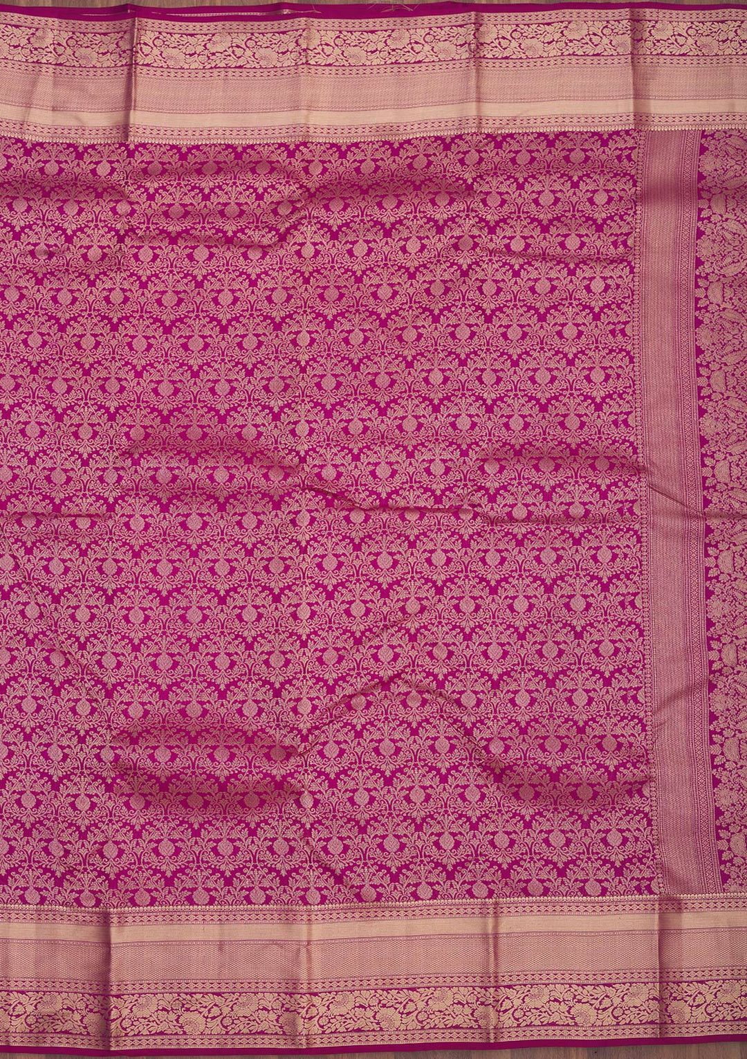 Wine Zariwork Pure Silk Saree
