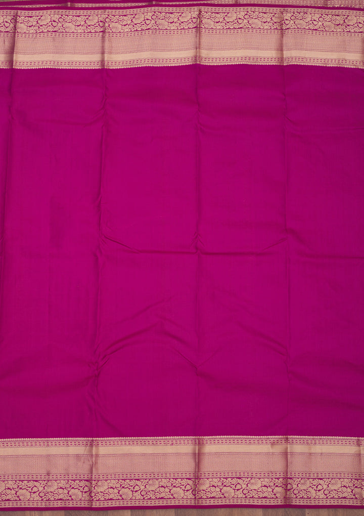 Wine Zariwork Pure Silk Saree