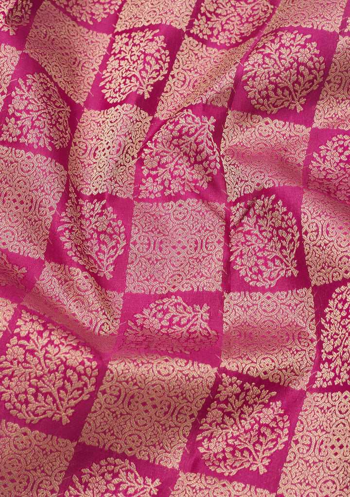 Wine Zariwork Pure Silk Saree