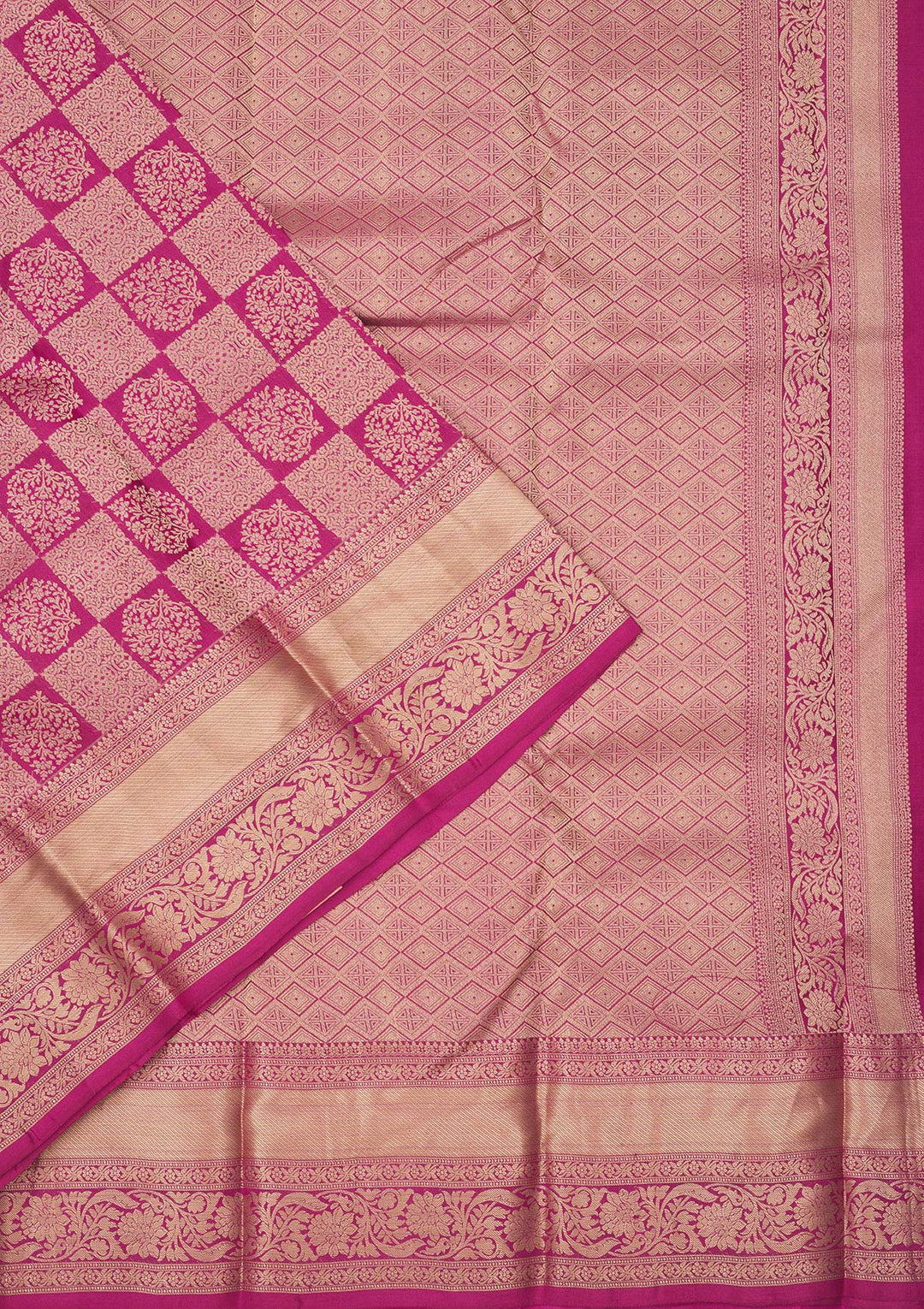 Wine Zariwork Pure Silk Saree