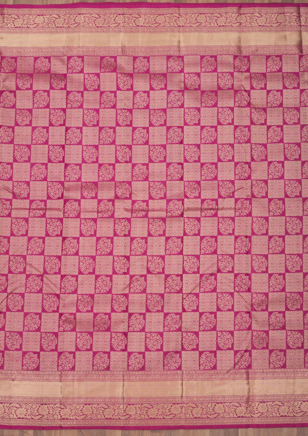 Wine Zariwork Pure Silk Saree