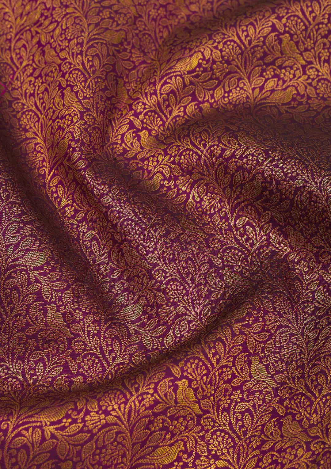 Wine Zariwork Pure Silk Saree