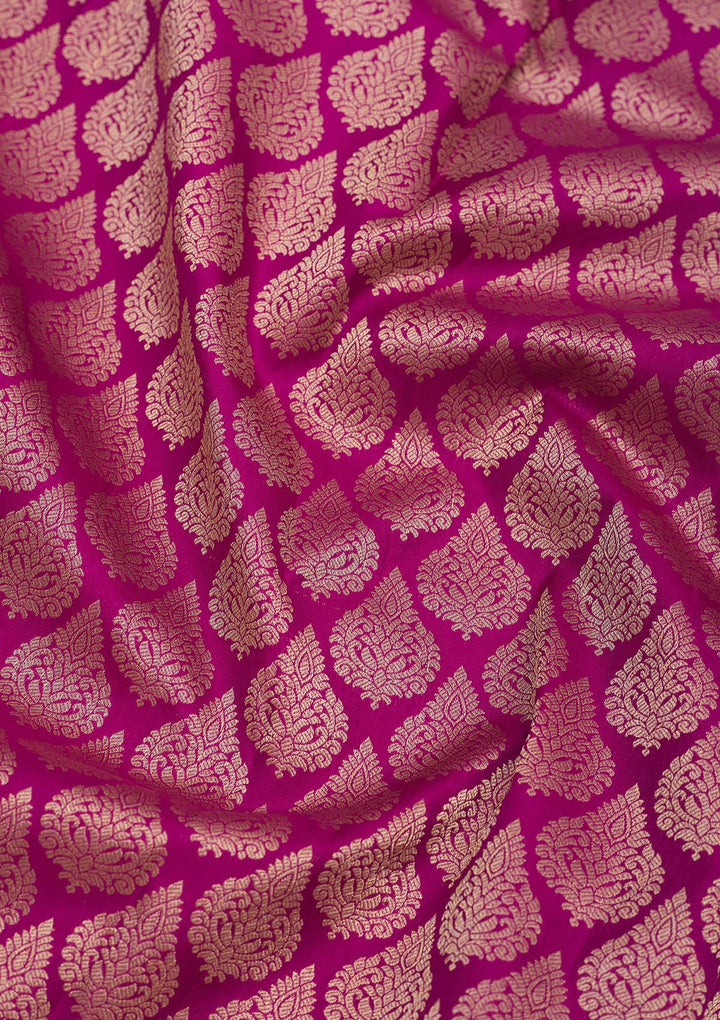 Wine Zariwork Pure Silk Saree