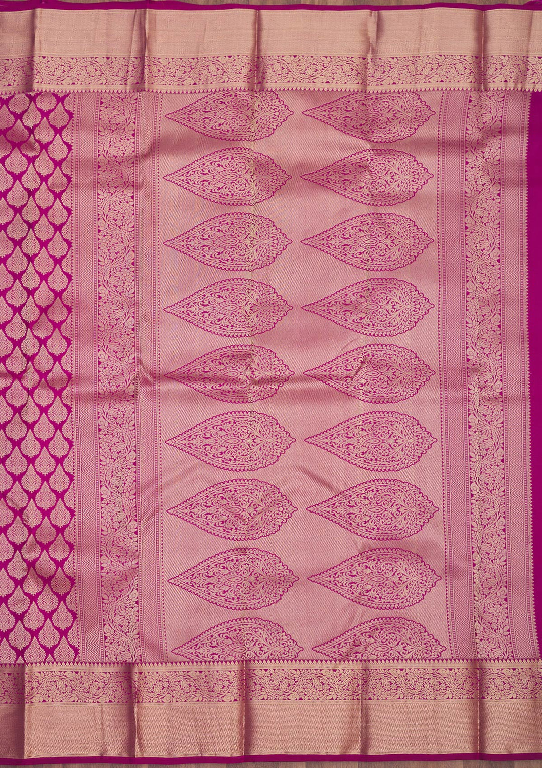 Wine Zariwork Pure Silk Saree