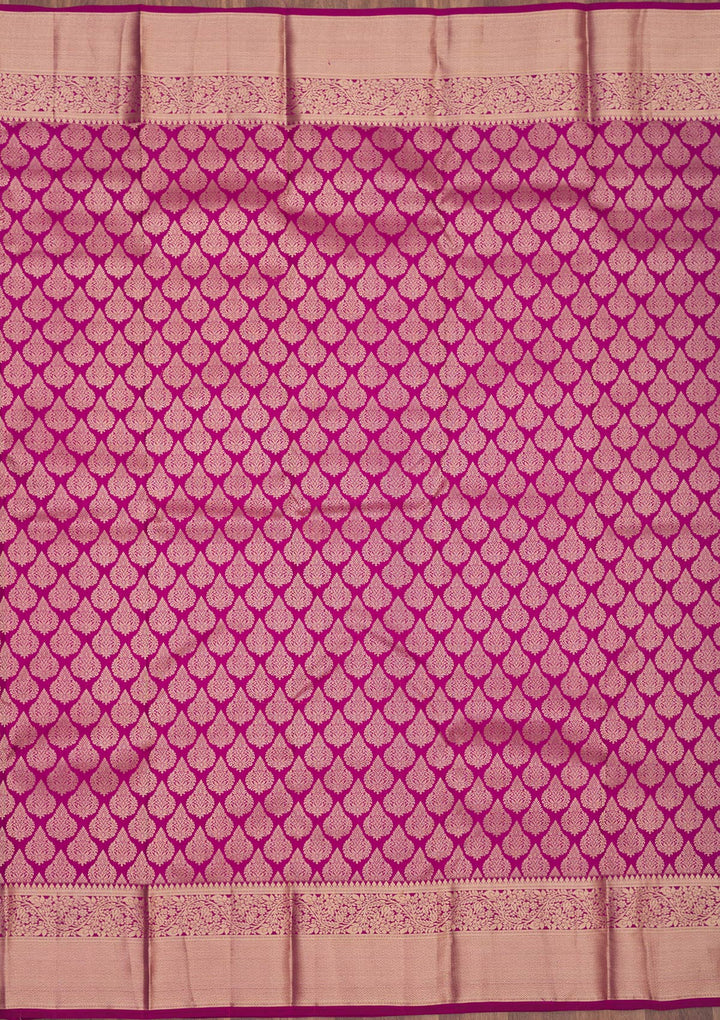 Wine Zariwork Pure Silk Saree