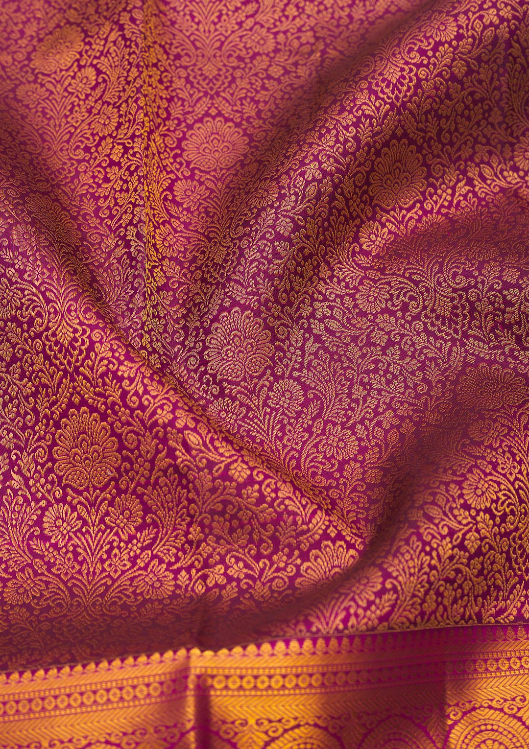Wine Zariwork Pure Silk Saree