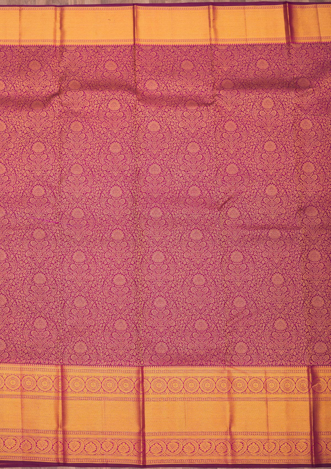 Wine Zariwork Pure Silk Saree