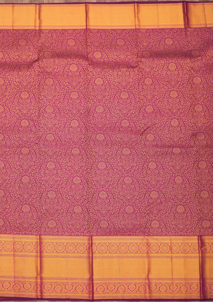 Wine Zariwork Pure Silk Saree