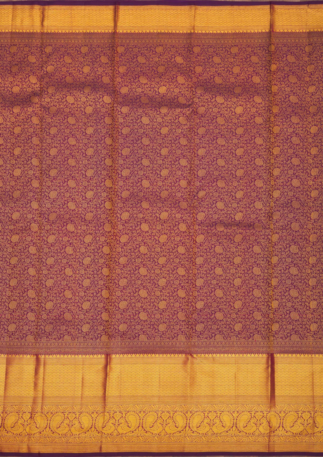 Wine Zariwork Pure Silk Saree