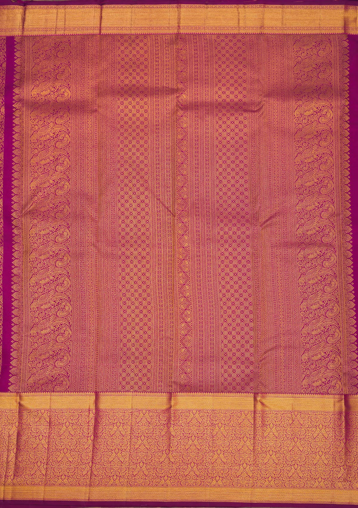 Wine Zariwork Pure Silk Saree