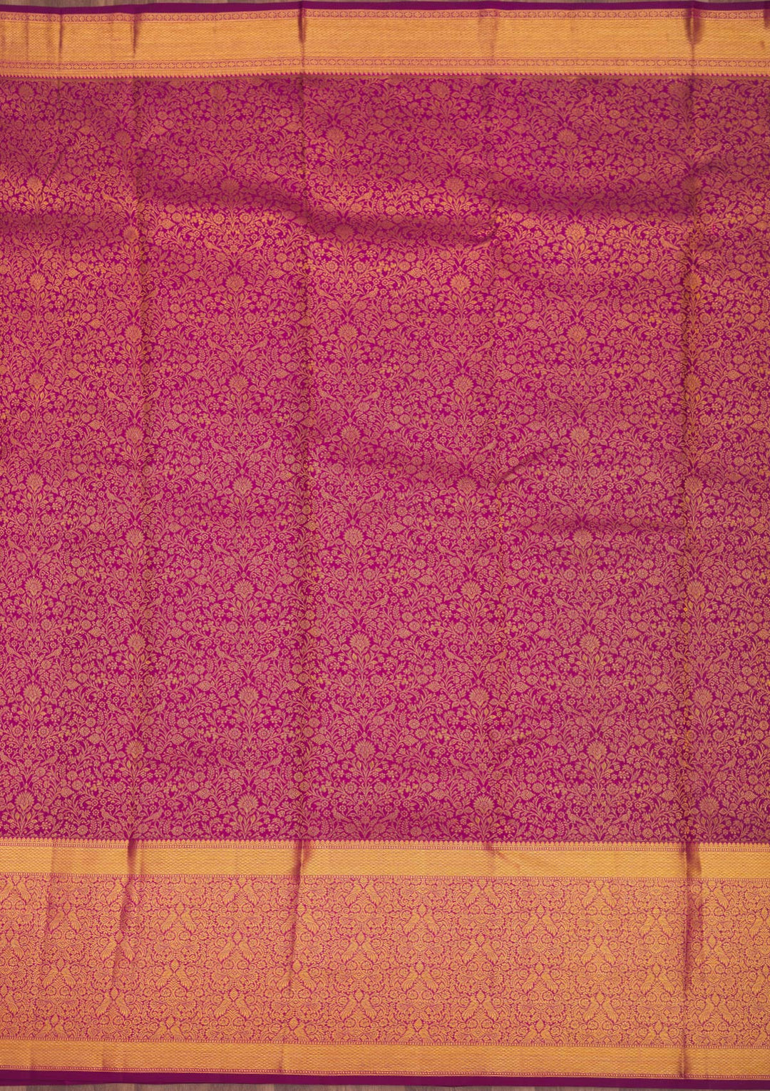 Wine Zariwork Pure Silk Saree