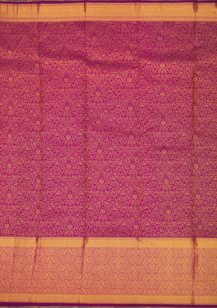 Wine Zariwork Pure Silk Saree