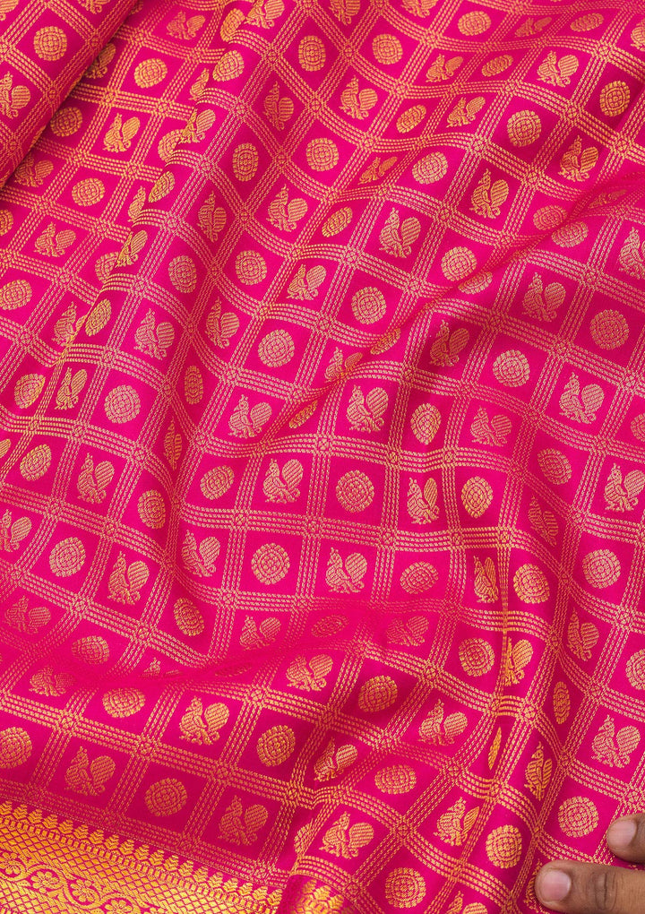 Wine Zariwork Pure Silk Saree