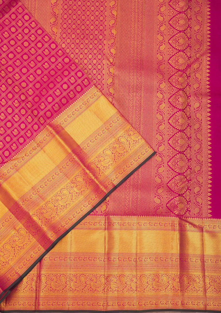 Wine Zariwork Pure Silk Saree