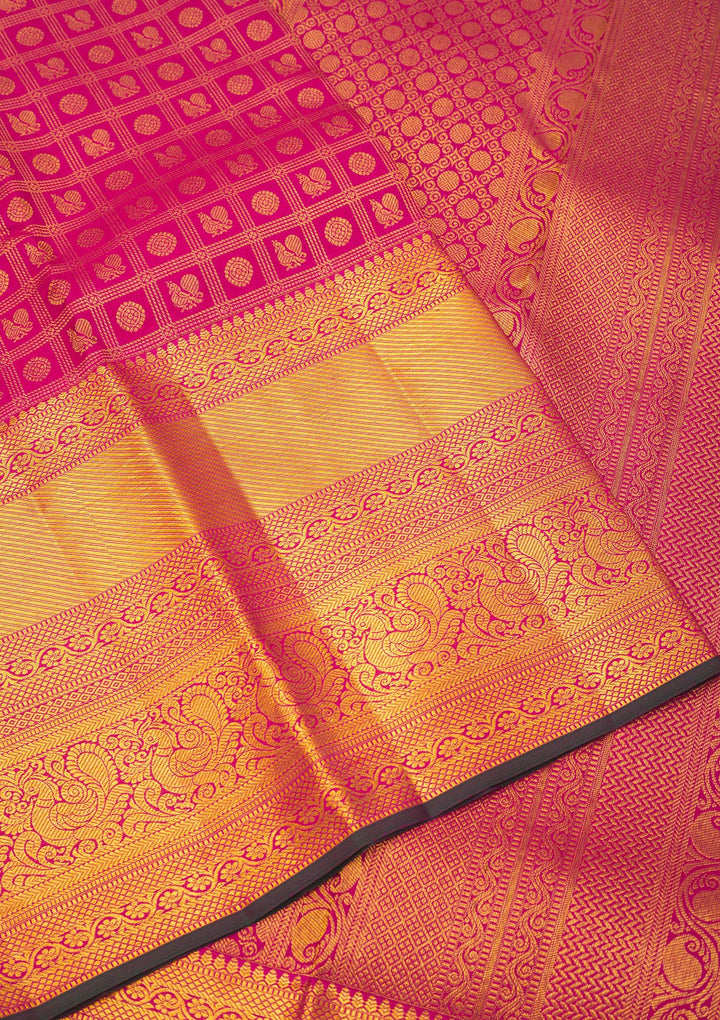 Wine Zariwork Pure Silk Saree