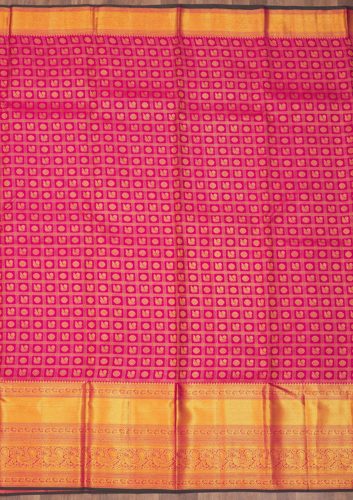 Wine Zariwork Pure Silk Saree