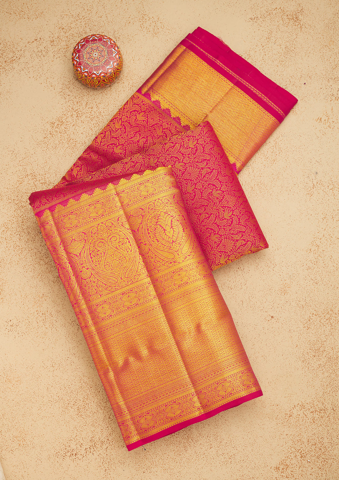 Wine Zariwork Pure Silk Saree