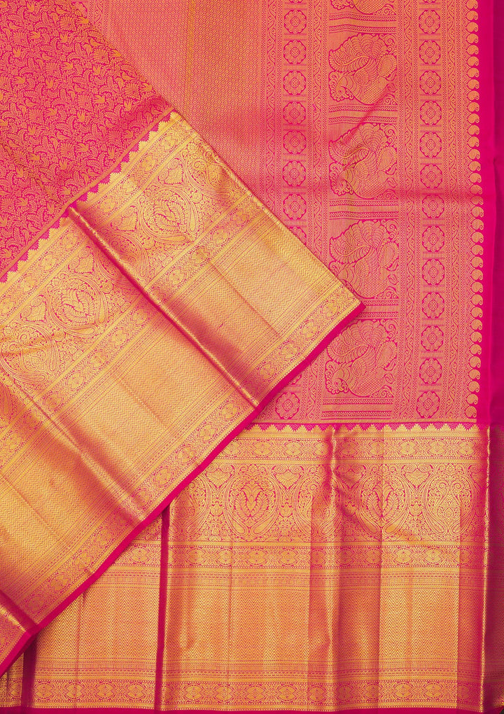 Wine Zariwork Pure Silk Saree
