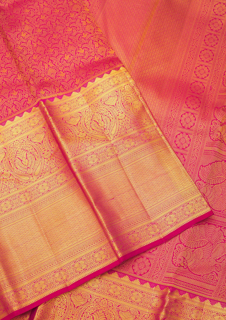 Wine Zariwork Pure Silk Saree