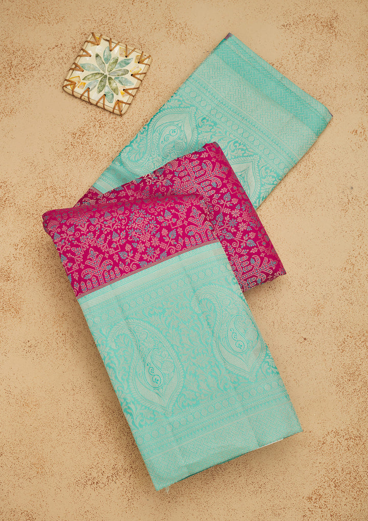 Wine Zariwork Pure Silk Saree