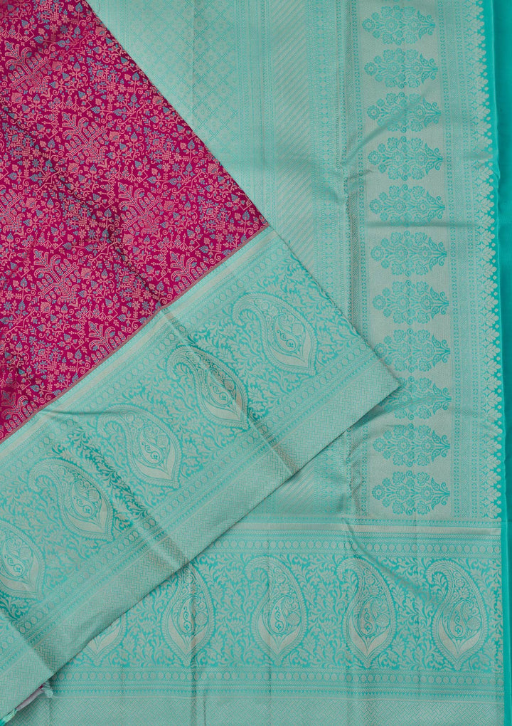 Wine Zariwork Pure Silk Saree