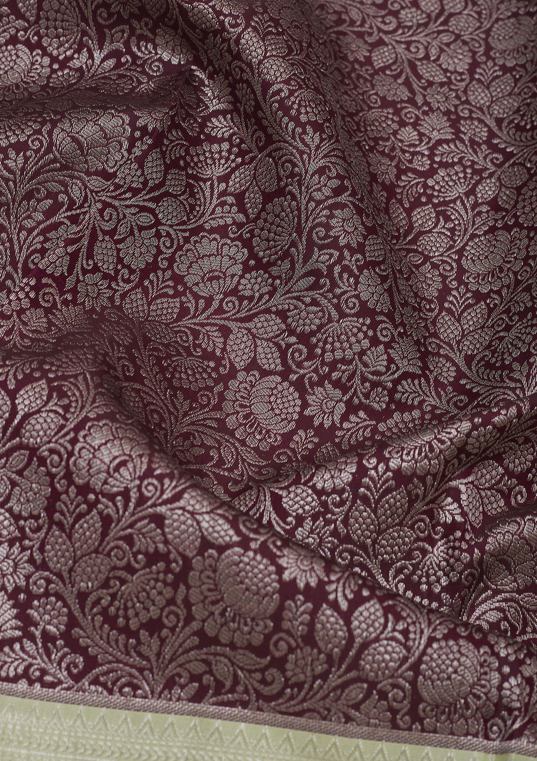 Wine Zariwork Pure Silk Saree