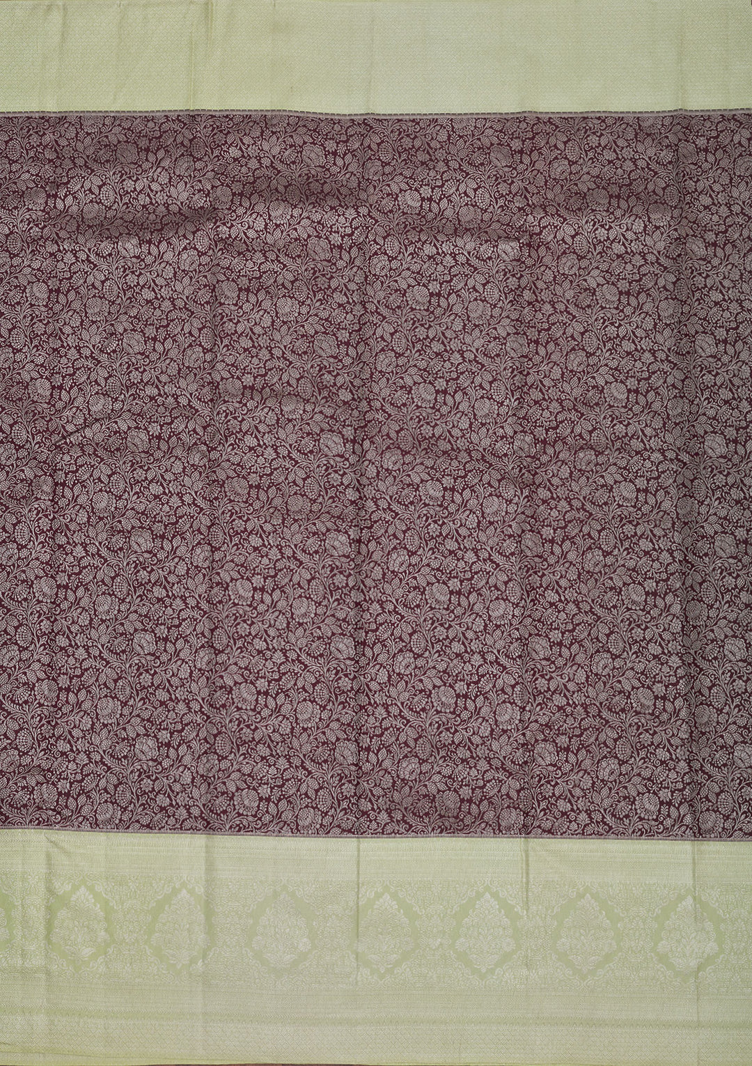 Wine Zariwork Pure Silk Saree