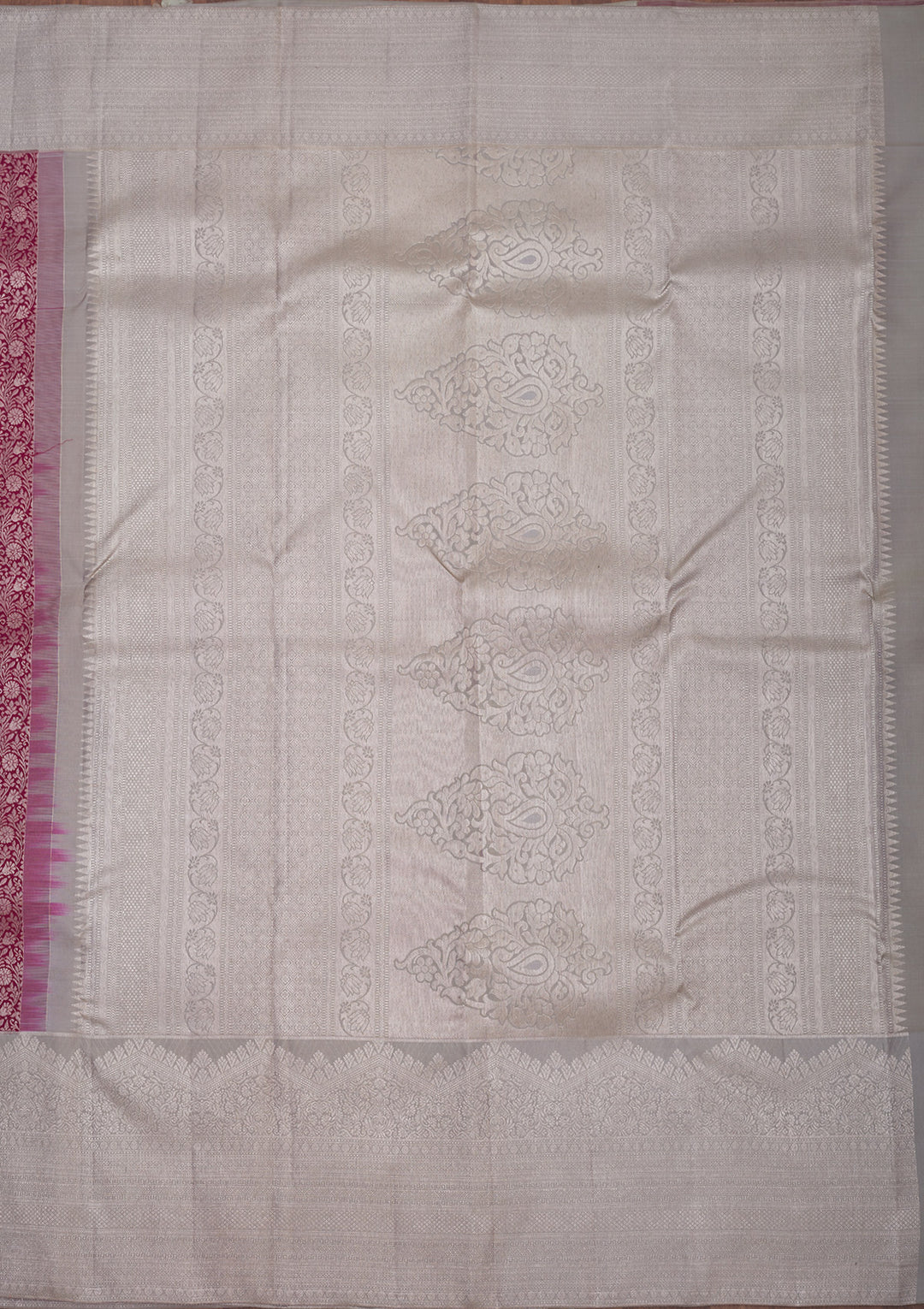Wine Zariwork Pure Silk Saree
