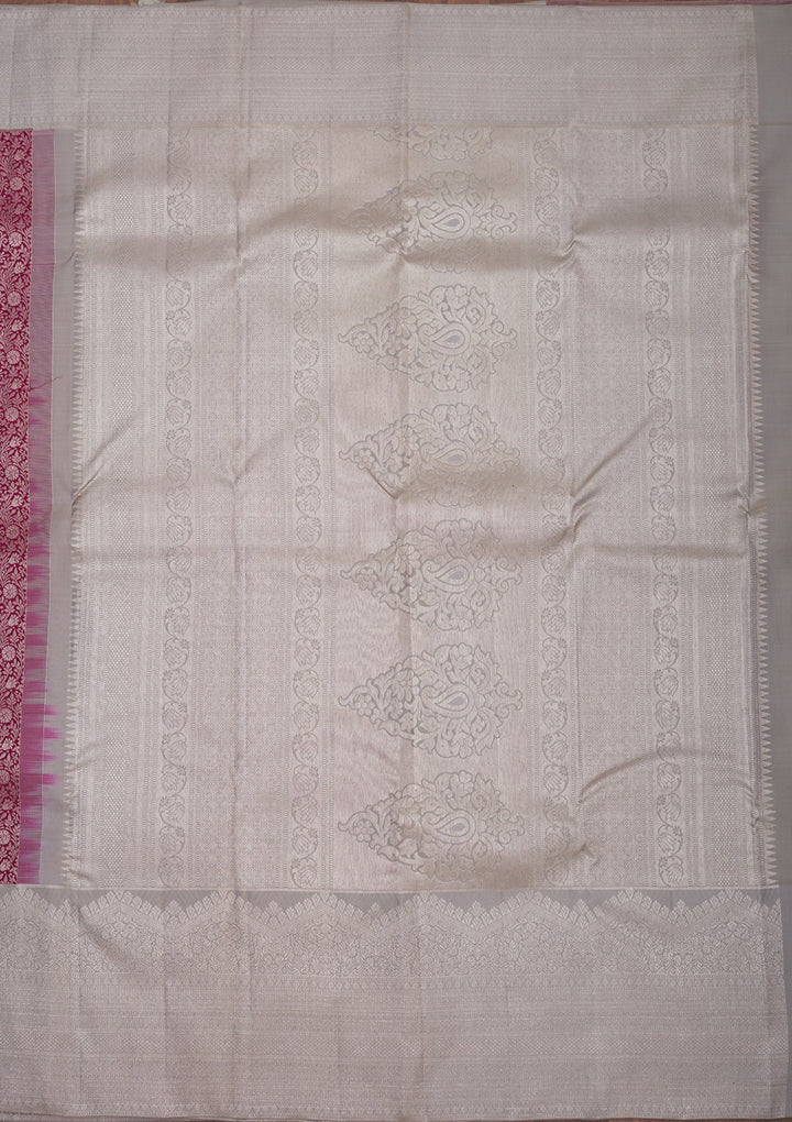 Wine Zariwork Pure Silk Saree
