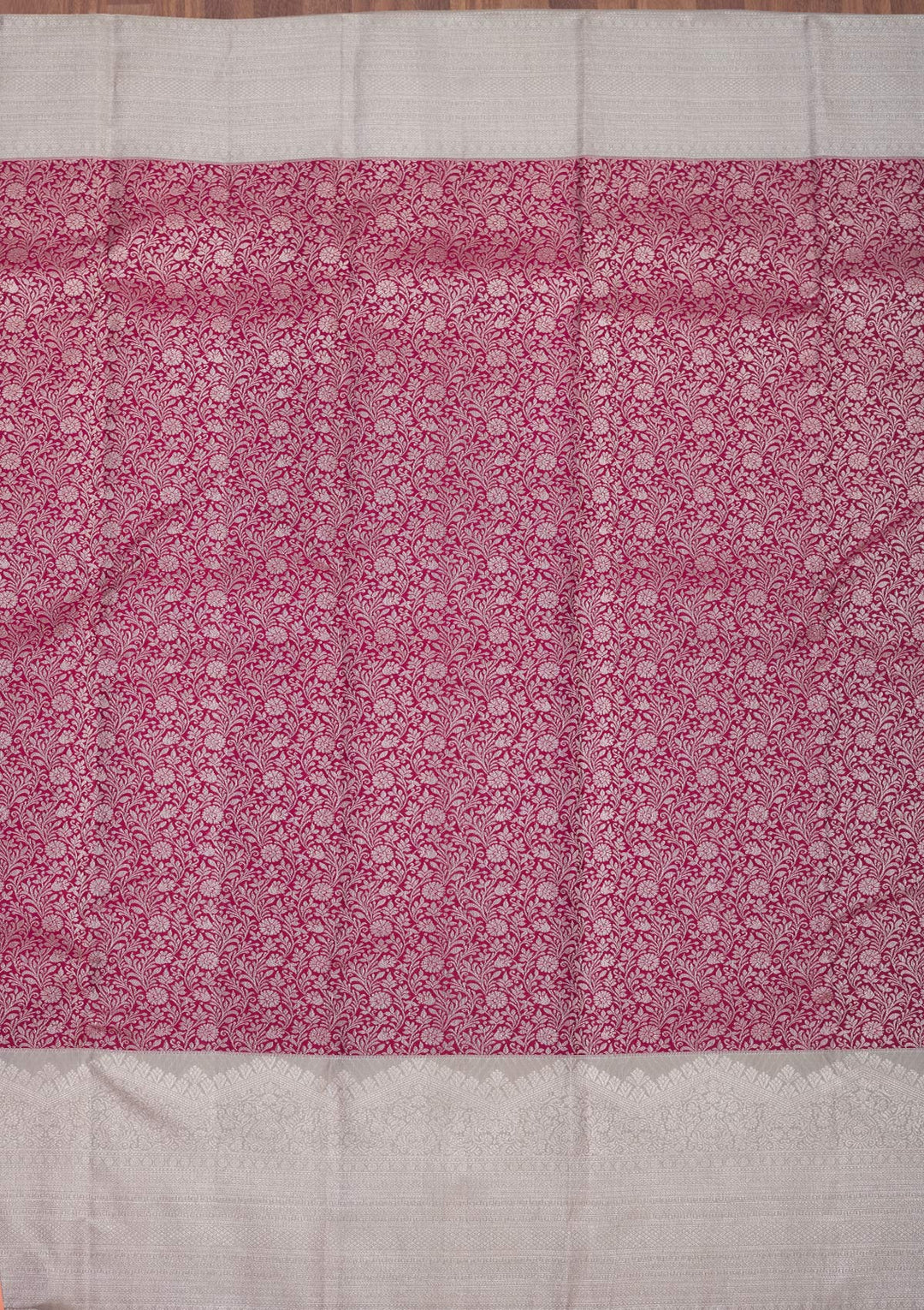 Wine Zariwork Pure Silk Saree