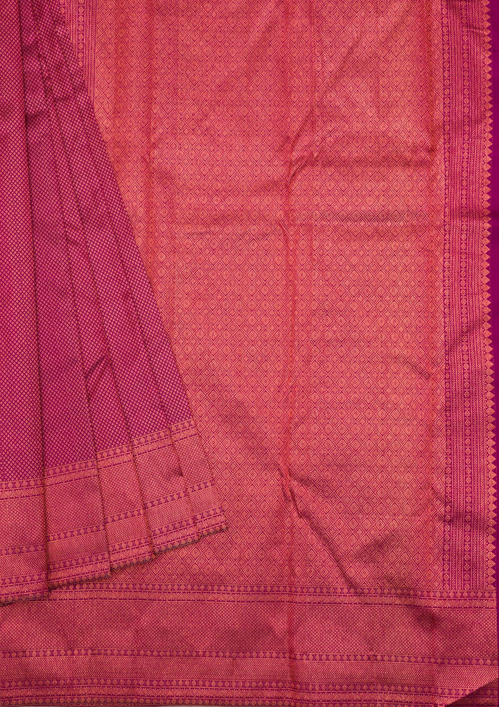 Wine Zariwork Pure Silk Saree