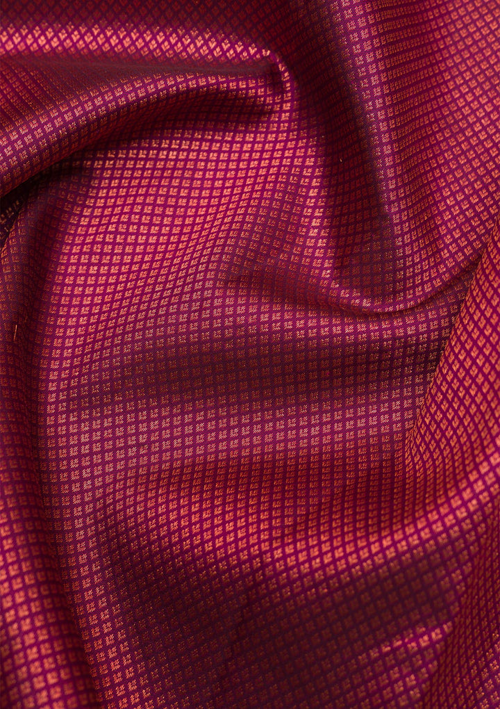 Wine Zariwork Pure Silk Saree
