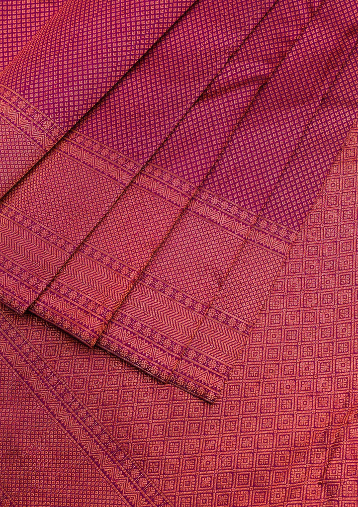 Wine Zariwork Pure Silk Saree