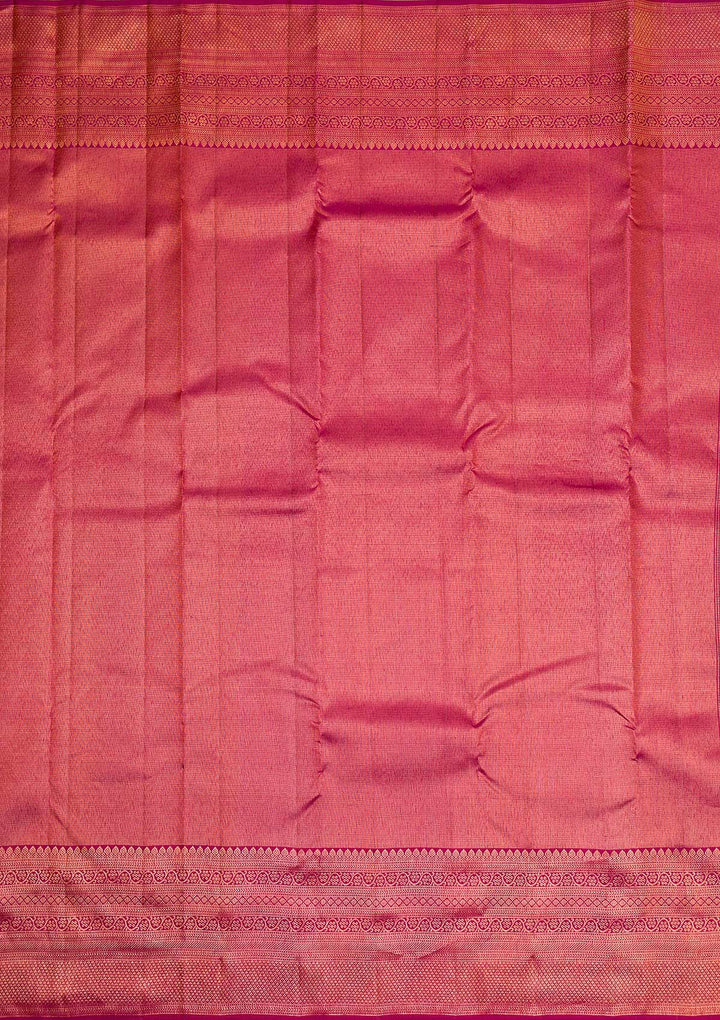 Wine Gold Zariwork Pure Silk Saree